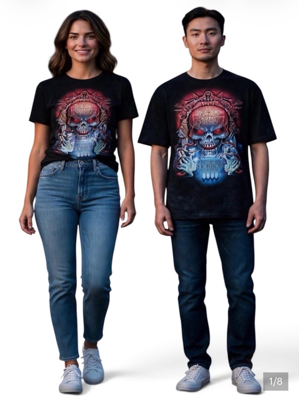 Universal Halloween Horror Nights Menacing Skull Tee Large